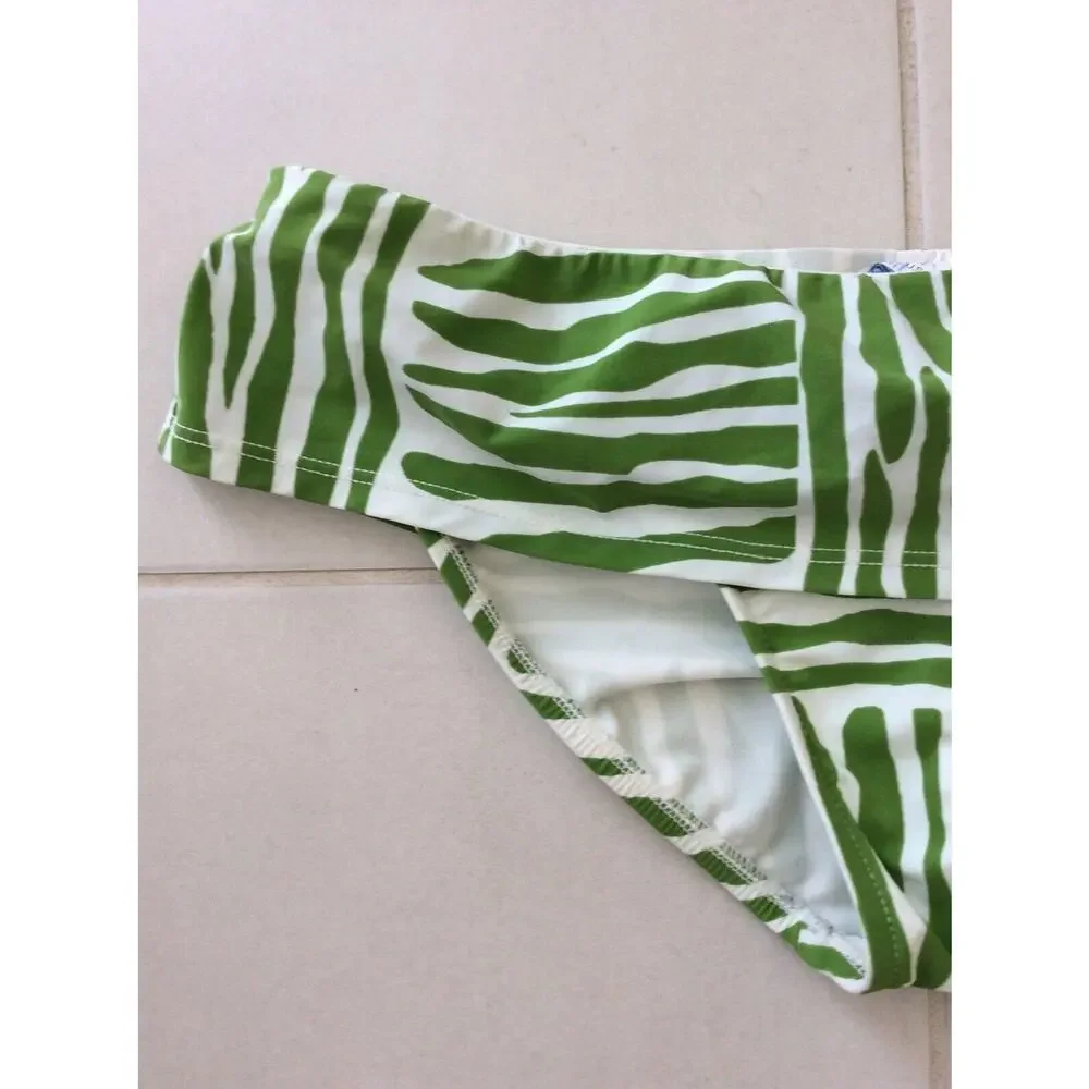 Ralph Lauren Blue Label Bikini Bottom Zebra Print Swimwear Beach Summer
